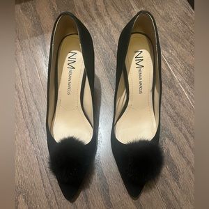 Neiman Marcus Pom Pom Puff Heels